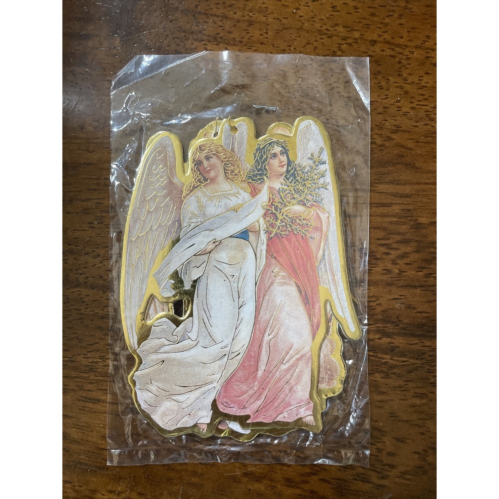 Vintage Die Cut Angel Christmas ornaments cardstock Paper 2 Cards Each Package